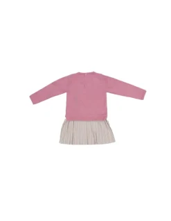 GUESS Abito Bambina Ls mixed fabric dress> Abiti