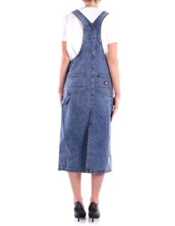 DICKIES Abito Donna Bib long overall dress w rinse><noscript><img width=