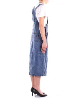 DICKIES Abito Donna Bib long overall dress w rinse><noscript><img width=