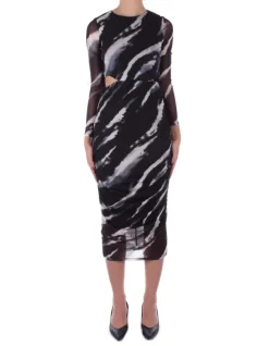 ONLY Abito Donna Onlparis l/s o-neck sidecut>Donna Abiti