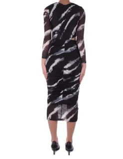 ONLY Abito Donna Onlparis l/s o-neck sidecut><noscript><img width=