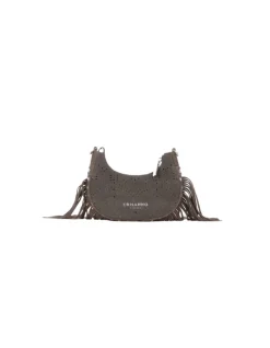 ERMANNO SCERVINO Borsa Donna Hobo terra canvas sangallo>Donna Borse A Spalla