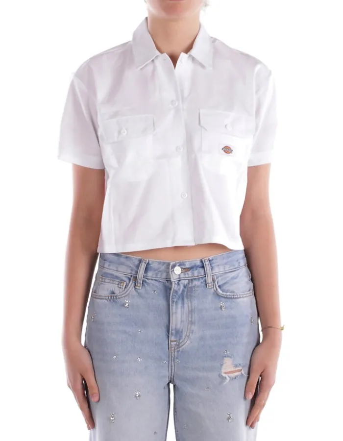 DICKIES Camicia Donna Work shirt cropped ss w>Donna Camicie