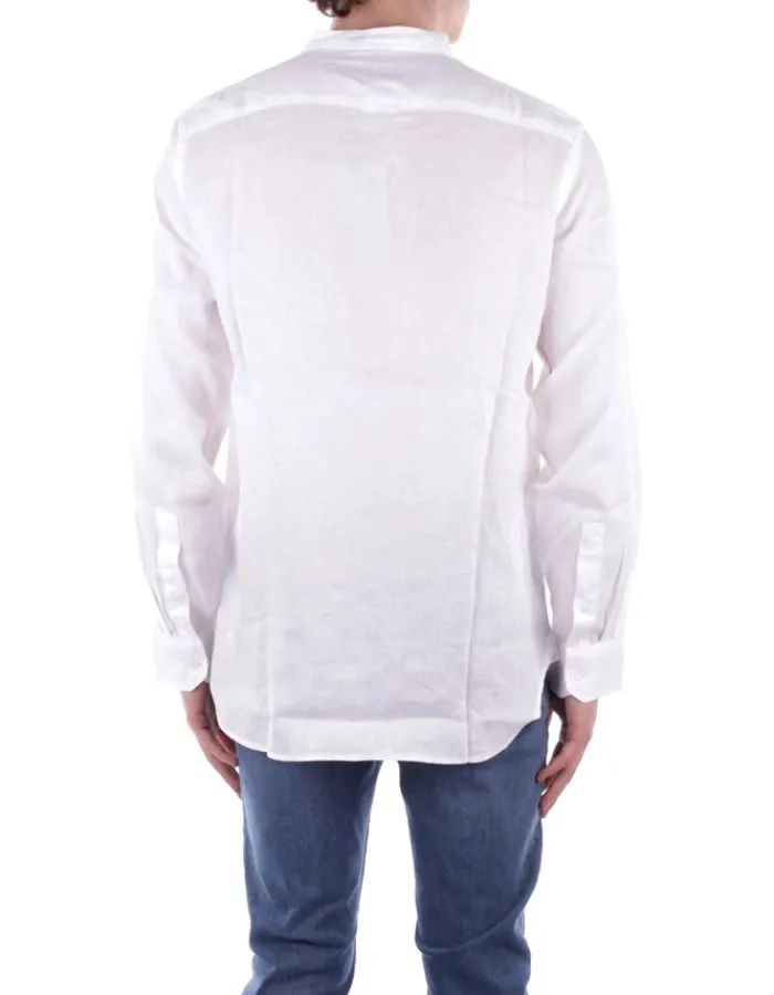 WOOLRICH Camicia Uomo Band collar linen shirt>Uomo Camicie