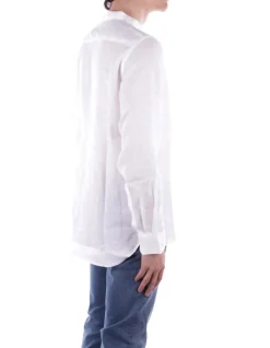 WOOLRICH Camicia Uomo Band collar linen shirt><noscript><img width=