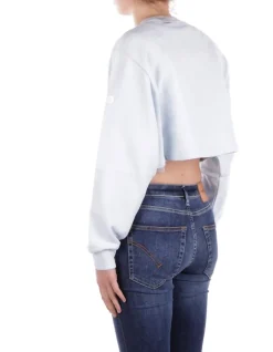 GCDS Felpa Donna Essentials crop crewneck><noscript><img width=