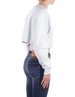 GCDS Felpa Donna Essentials crop crewneck><noscript><img width=