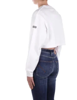 GCDS Felpa Donna Essentials crop crewneck><noscript><img width=
