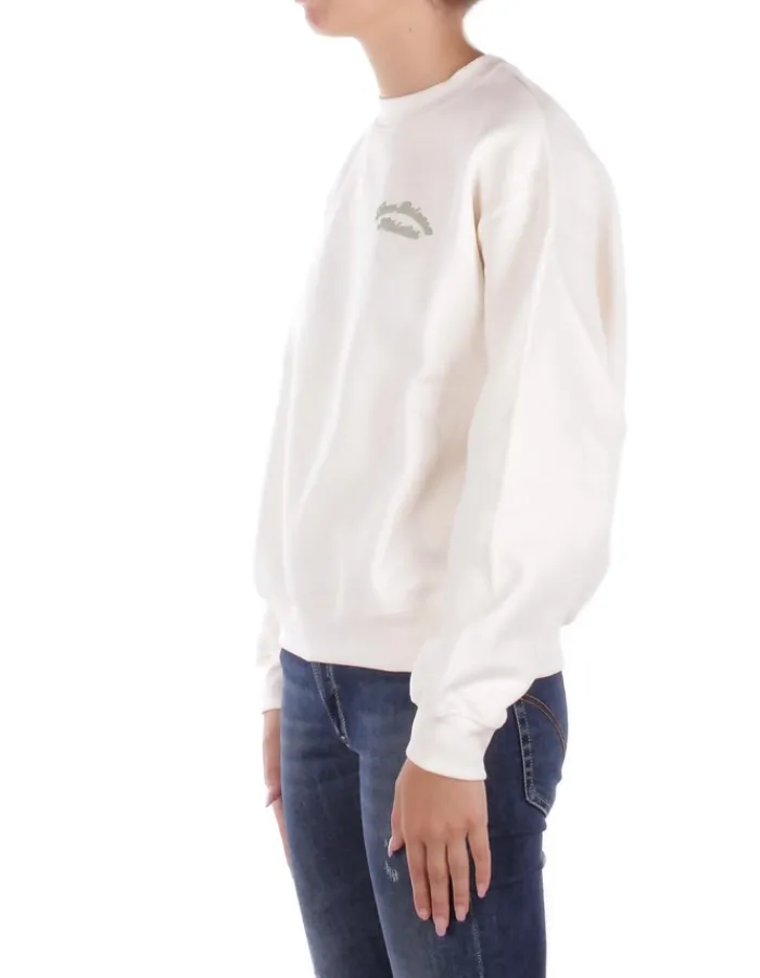 NEW BALANCE Felpa Donna Linear heritage fleece crew>Donna Felpe