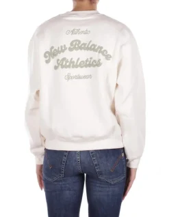 NEW BALANCE Felpa Donna Linear heritage fleece crew><noscript><img width=