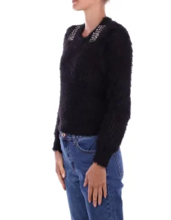 ONLY Maglia Donna Onlsuri ls bling crop o-neck>Donna Maglieria