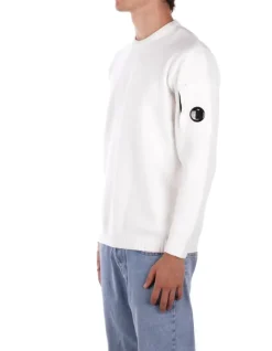 CP COMPANY Maglia Uomo Knitwear crew neck in chenille>Uomo Maglieria