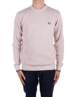 FRED PERRY Maglia Uomo Fp waffle stitch jumper>Uomo Maglieria
