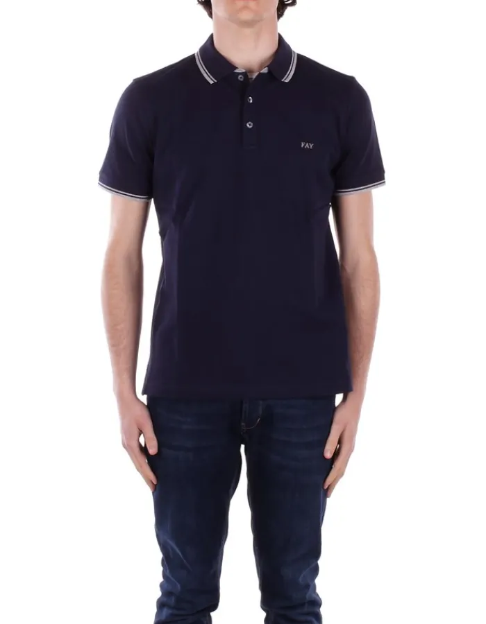 FAY Polo Uomo Polo db collar stripes>Uomo Polo