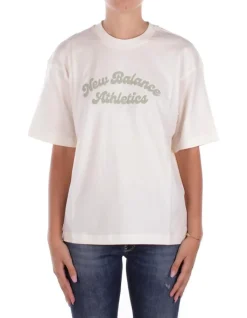 NEW BALANCE T-shirt Donna Linear heritage oversized t-sh>Donna T-Shirt