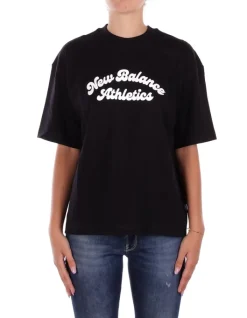 NEW BALANCE T-shirt Donna Linear heritage oversized t-sh>Donna T-Shirt